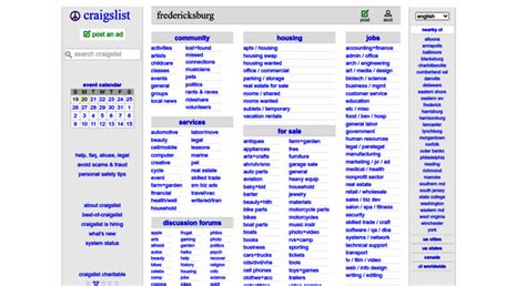 fredricksburg craigslist